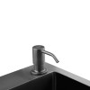 Комплект кухонна мийка Kroner Schwarze-6350HM PVD + змішувач Ersel-GRP03393BLK + дозатор Spender-SCH049