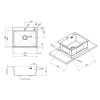Комплект кухонная мойка Kroner Schwarze-6050HM PVD + смеситель Ersel - GRP03393BLK + дозатор Spender-026