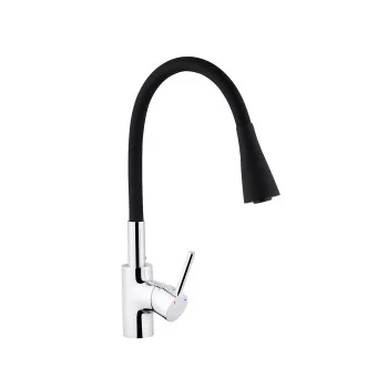 Комплект кухонная мойка Kroner Gebürstet-6050HM + смеситель Küche-C031BLK + дозатор Spender-016