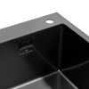Комплект кухонная мойка Kroner Schwarze-5843HM PVD + смеситель Edelstahl Klassisch-SCH035PVD + дозатор Spender-026