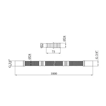 Шланг зливний для пральної машини Kroner KRP - DR100 100 см