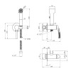 Набор для гигиенического душа скрытого монтажа со смесителем Kroner KRP Axis Line - C082