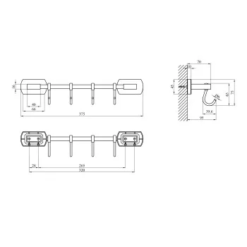 Полотенцедержатель Kroner KRM Graz - C95618-4