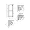 Полка для ванной комнаты угловая Kroner KRM Rizze - ACC329-3