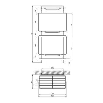 Полиця для ванної кімнати Kroner KRM Rizze - ACC330-3